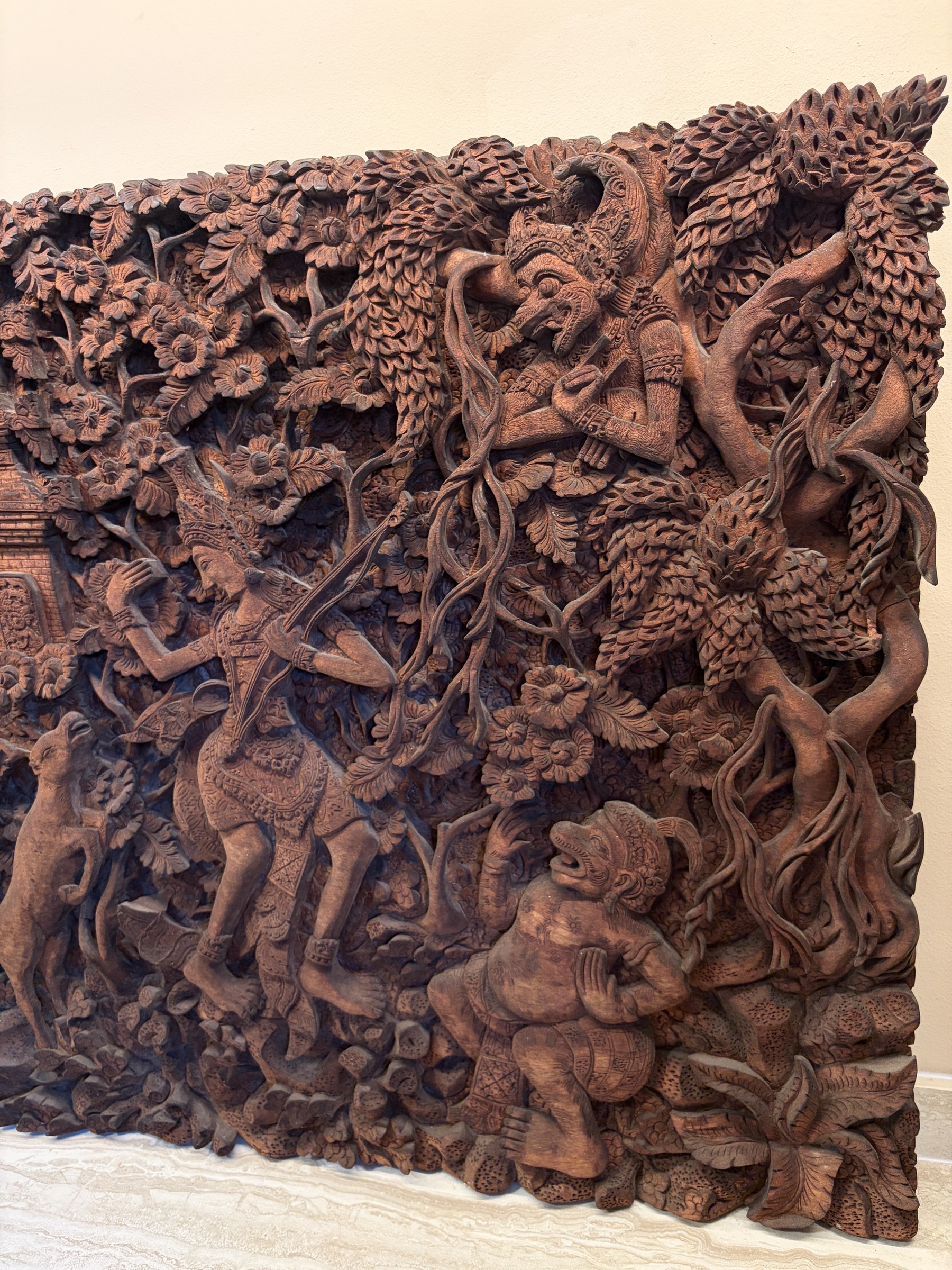 Balinese Ramayana Forest Relief Panel view 3