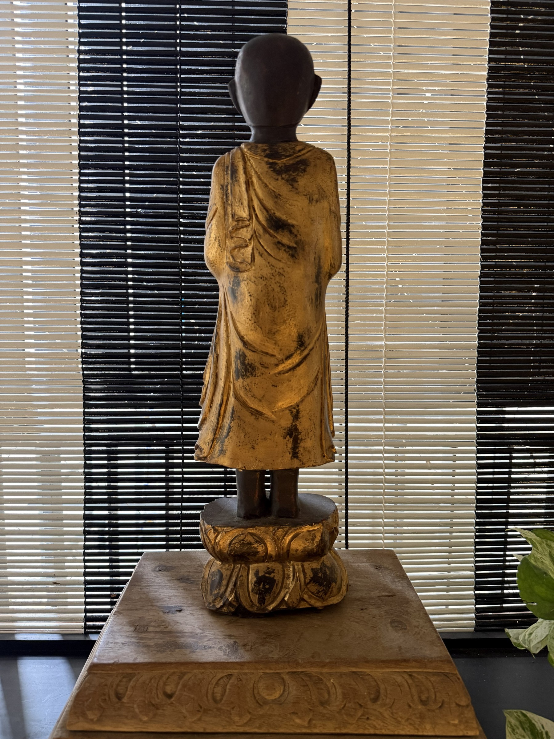 Carved Wood Praying Disciple view 8