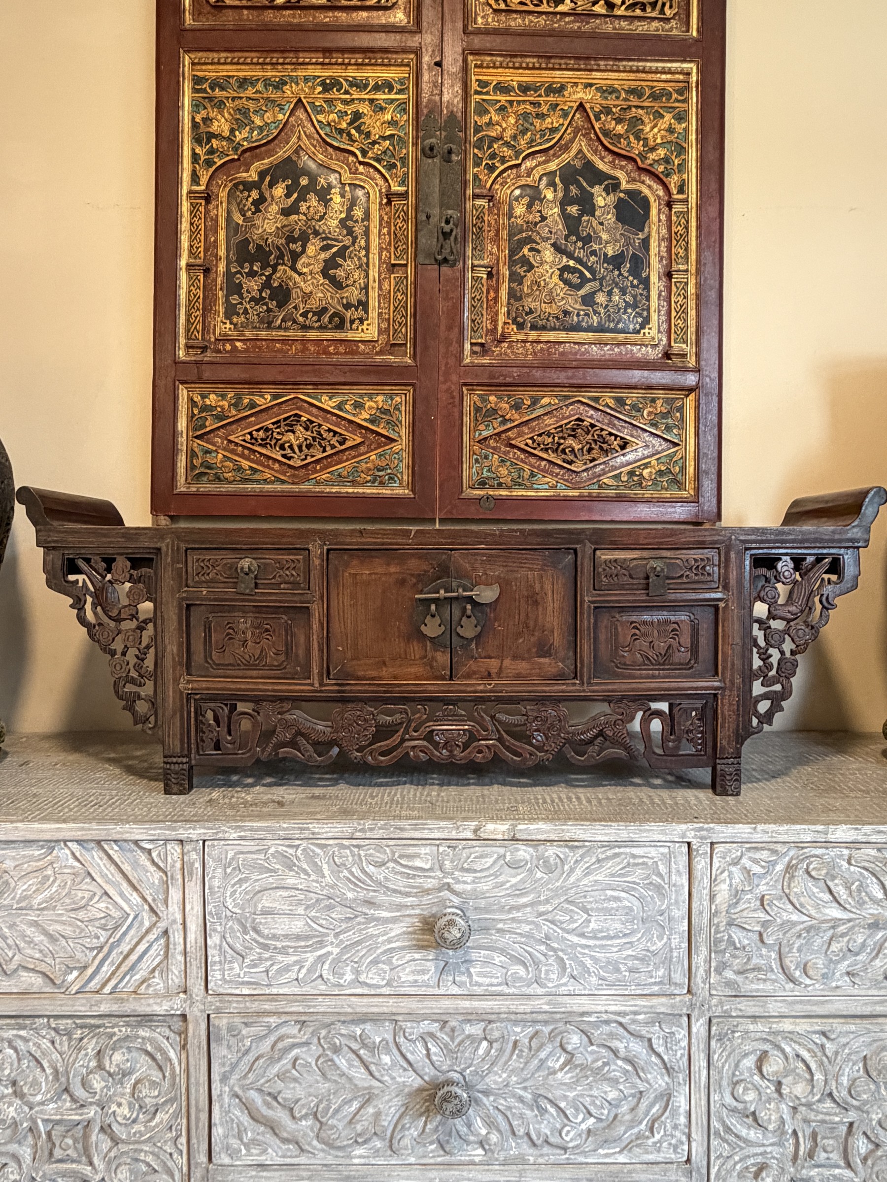 Carved Altar Coffer with Qilin Apron