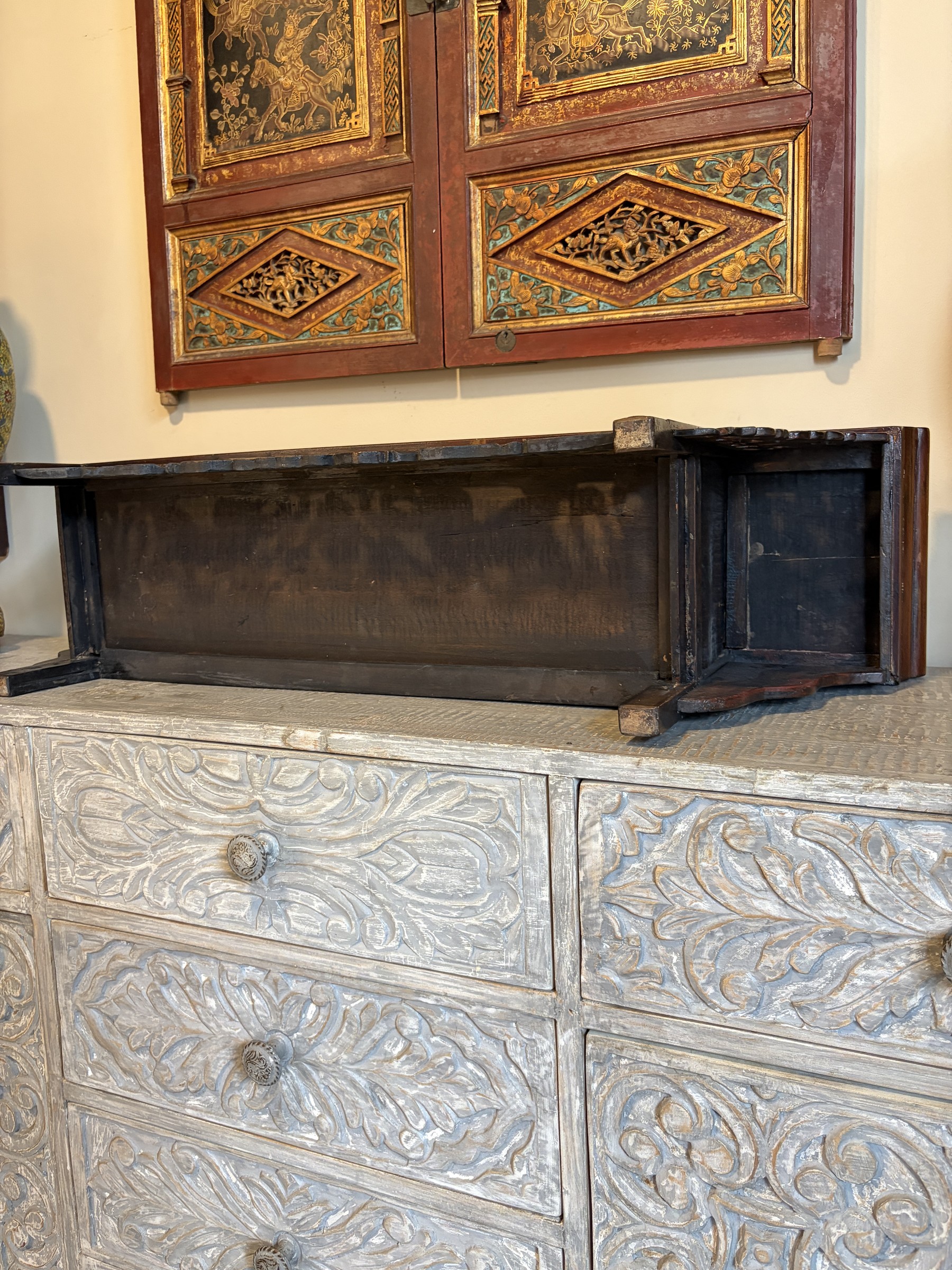 Carved Altar Coffer with Qilin Apron view 11