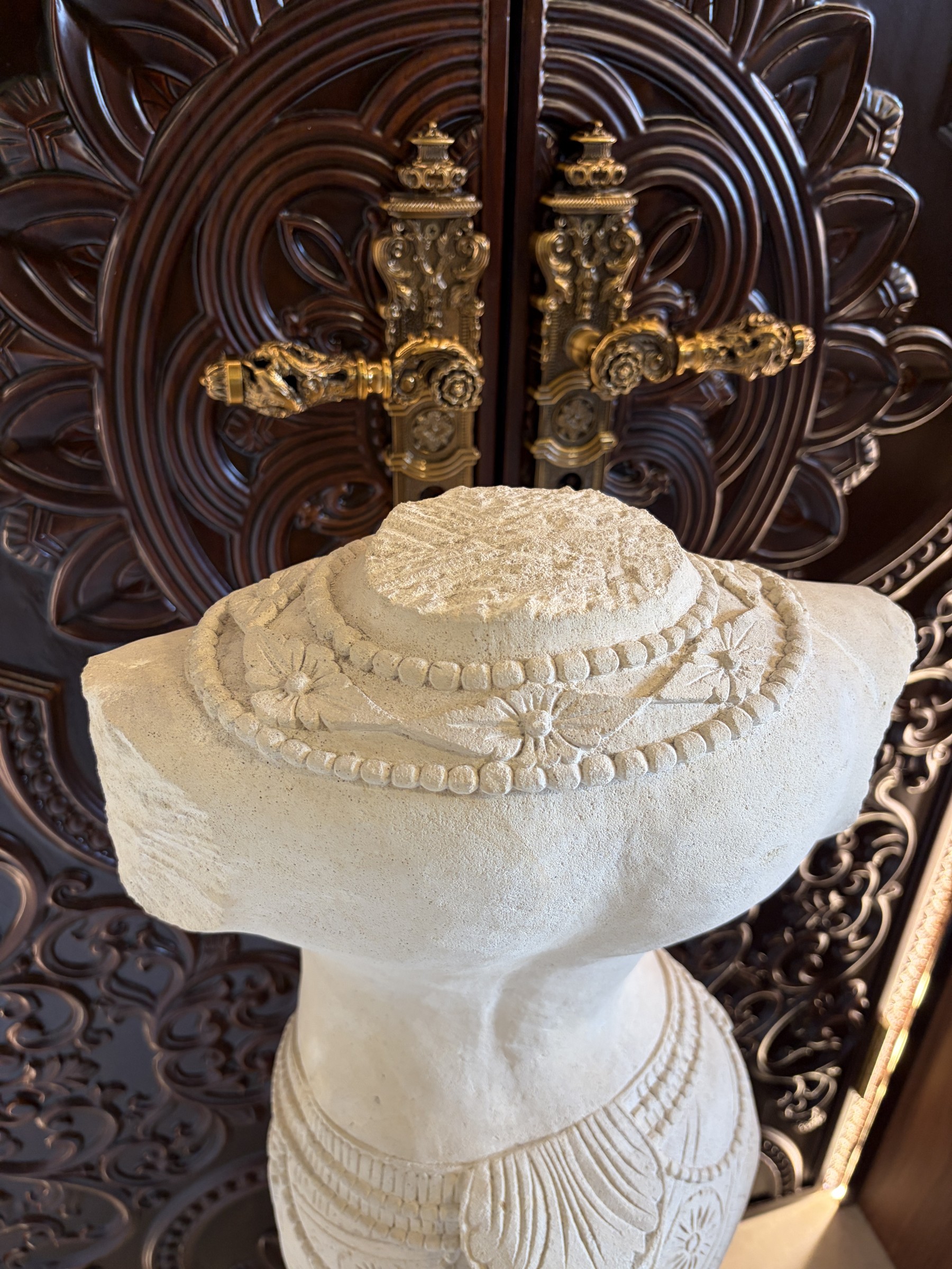 Carved Stone Torso of a Woman in a Sarong view 11
