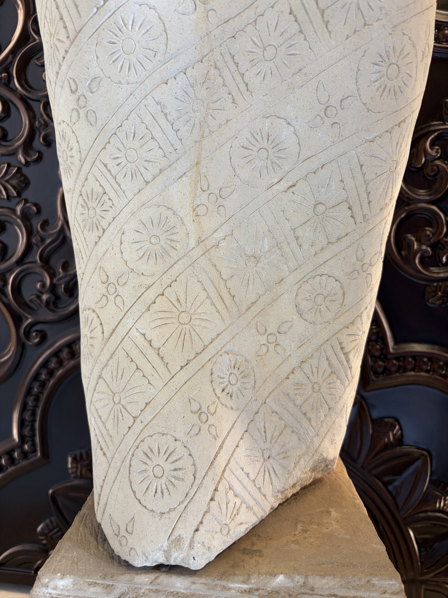 Carved Stone Torso of a Woman in a Sarong view 14