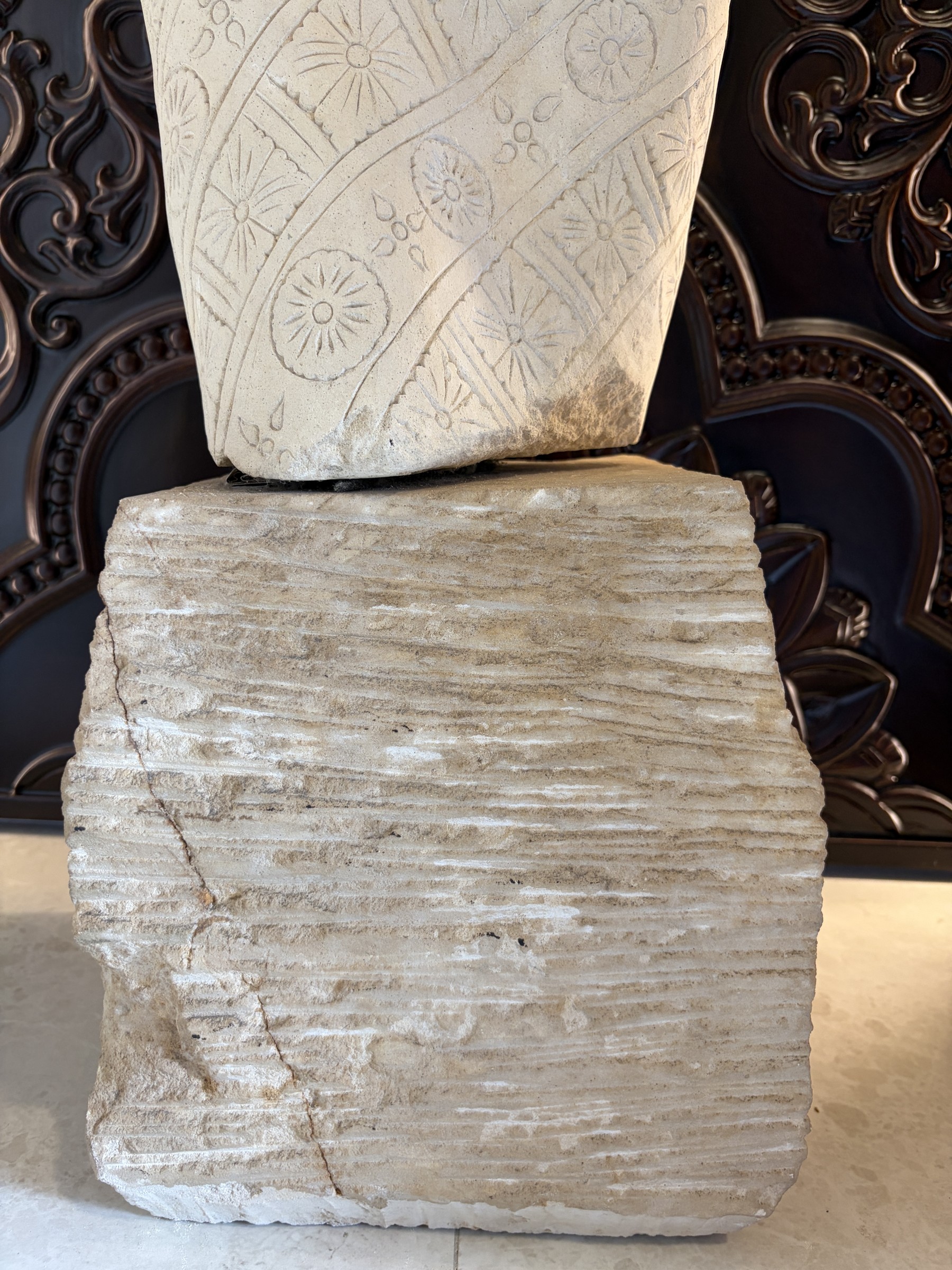 Carved Stone Torso of a Woman in a Sarong view 15