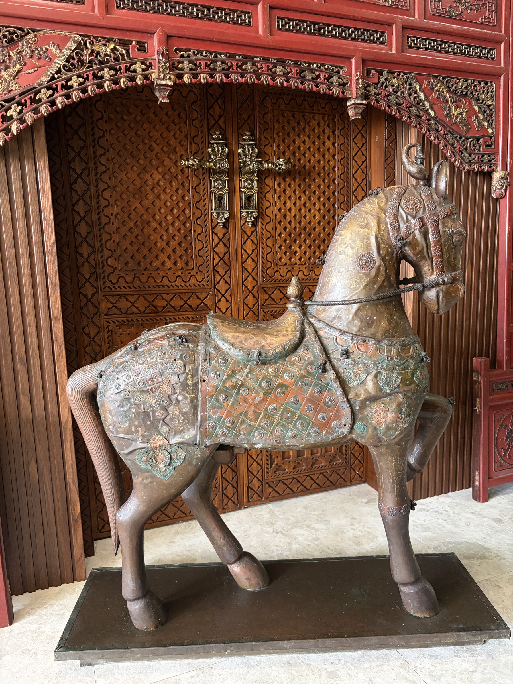 Rajasthani Copper and Brass Caparisoned Horse view 10