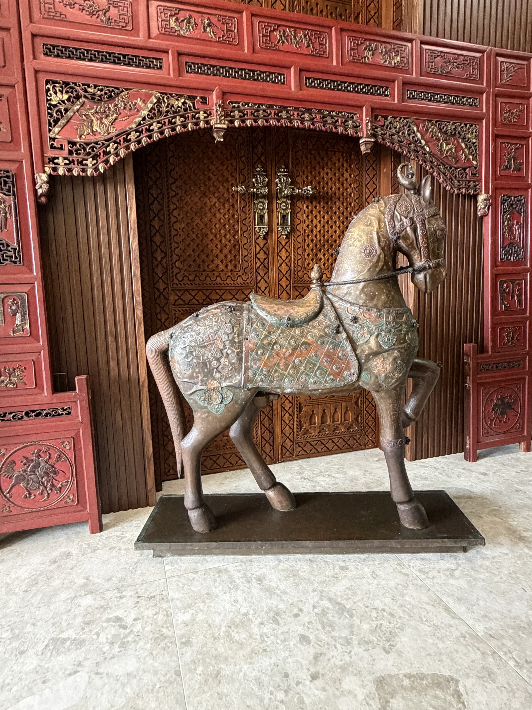 Rajasthani Copper and Brass Caparisoned Horse view 11