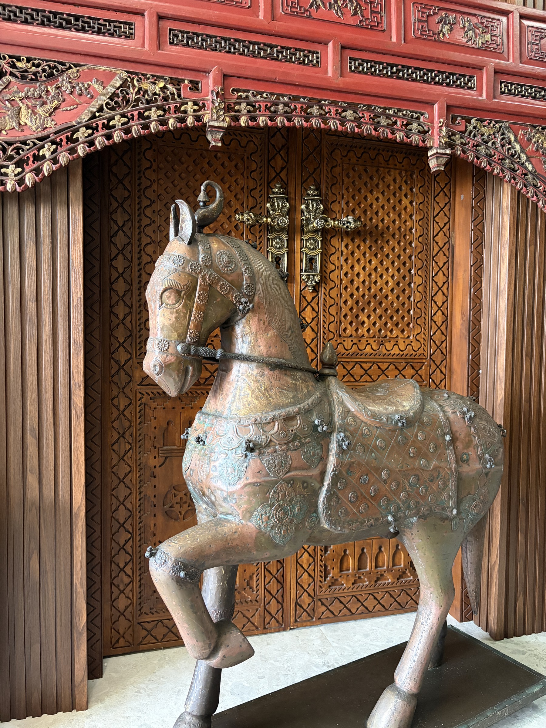 Rajasthani Copper and Brass Caparisoned Horse view 4