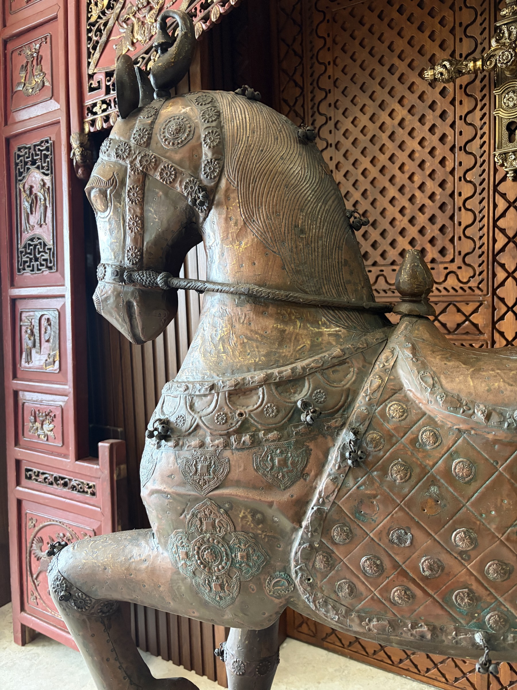 Rajasthani Copper and Brass Caparisoned Horse view 6