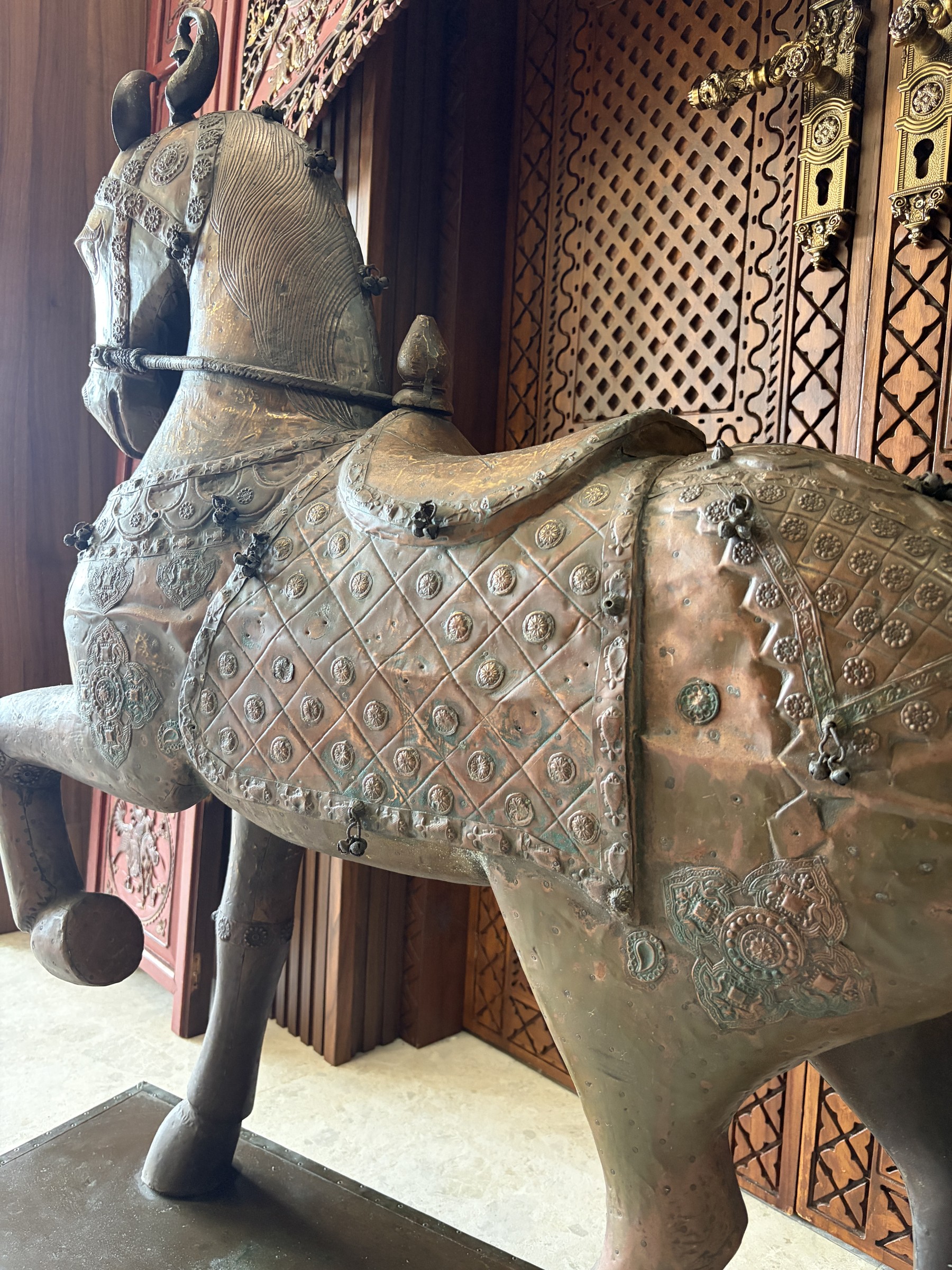 Rajasthani Copper and Brass Caparisoned Horse view 7