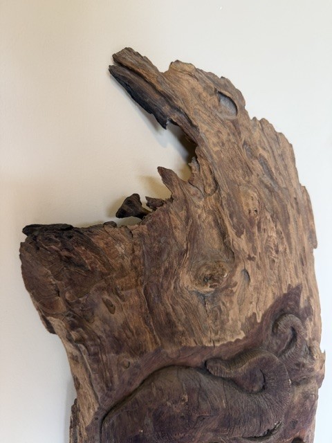 Elephant Herd Tree Trunk Relief view 7